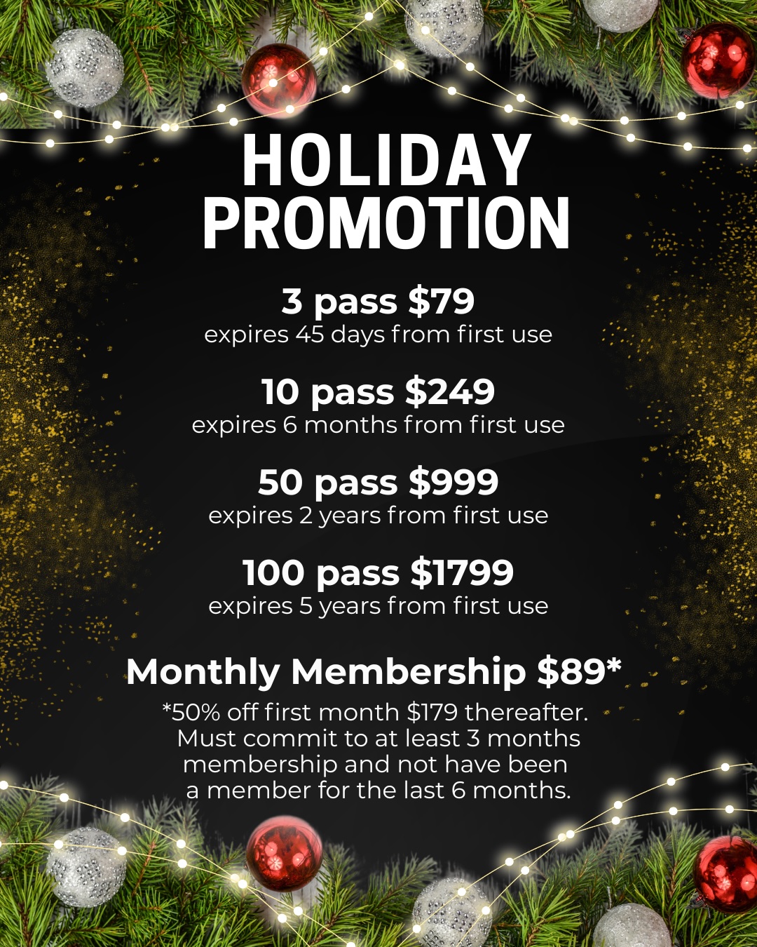 Holiday Promo yoga venice